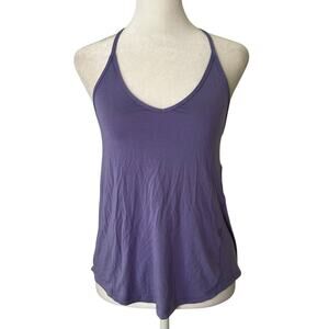 Lululemon purple sleeveless tie back spaghetti strap tank top